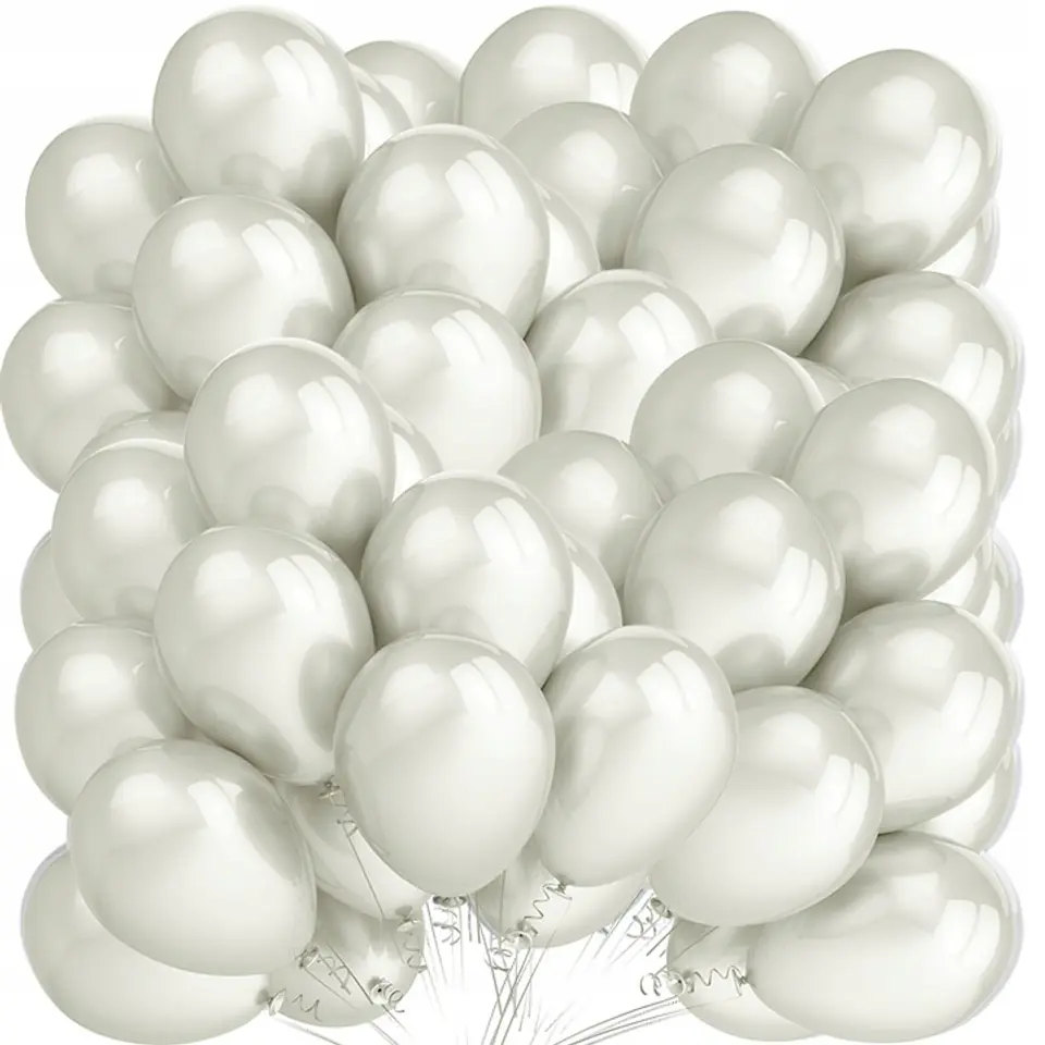 Balony 12` metalizowane BIAŁE (50) 170-2633 FIORELLO