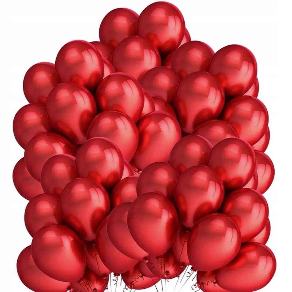 Balony 12` metalizowane CZERWONE (50szt.) 170-2634 FIORELLO