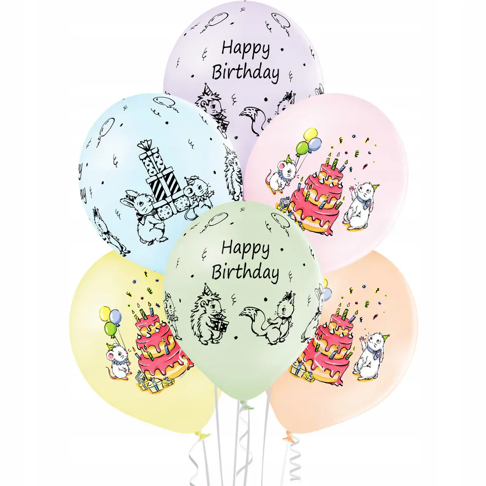 Balony Urodziny 6 szt. BN06-670 ALIGA