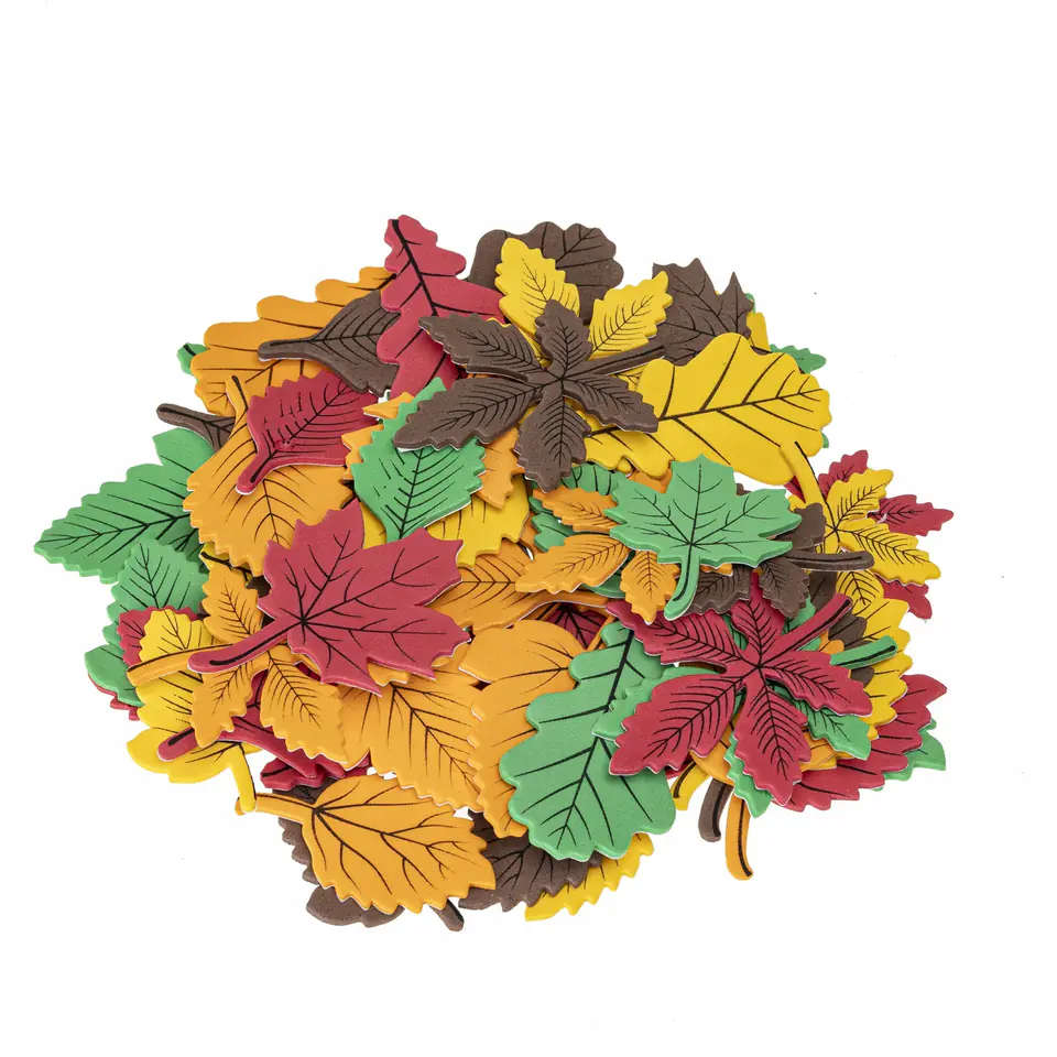 Naklejki z pianki LIŚCIE 60szt. PVC56 BREWIS