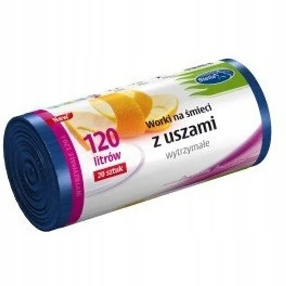 Worki na śmieci 120L z uszami wytrzymałe (20szt) niebieskie (HD-LD) STELLA ST1-WNS-9732V1