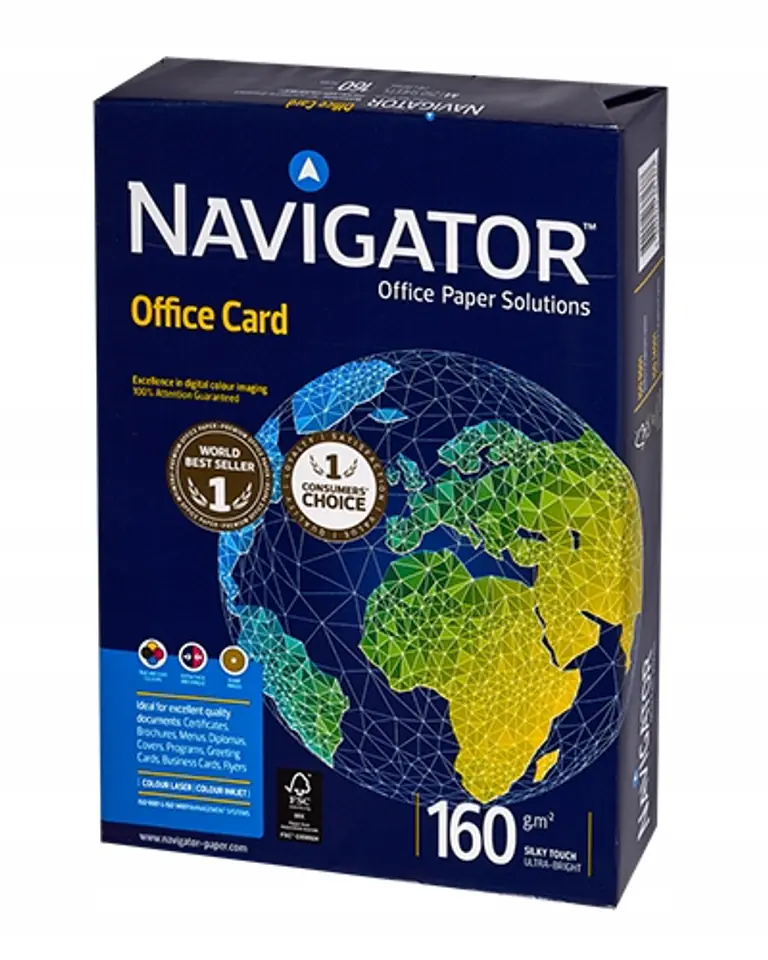 Papier ksero NAVIGATOR OFFICE CARD A4 160g 250ark