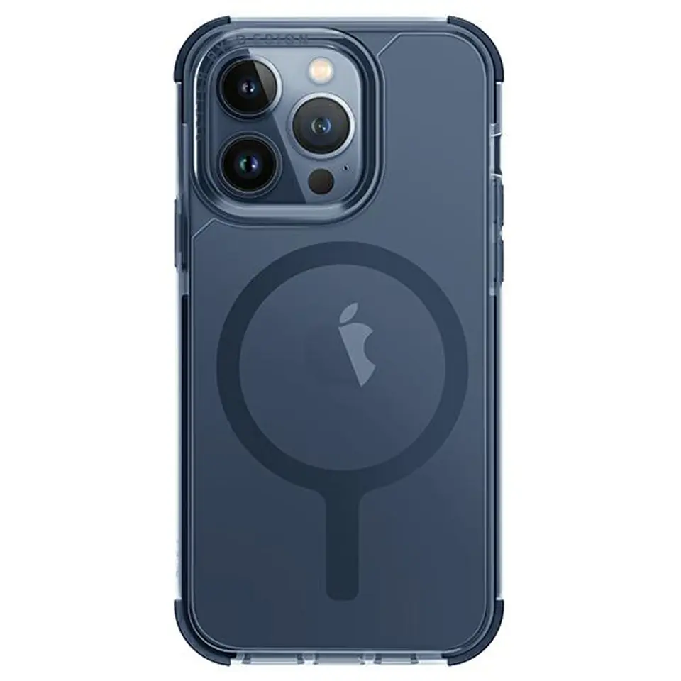 UNIQ etui Combat iPhone 15 Pro Max 6.7" Magclick Charging ciemnoniebieski/smoke blue