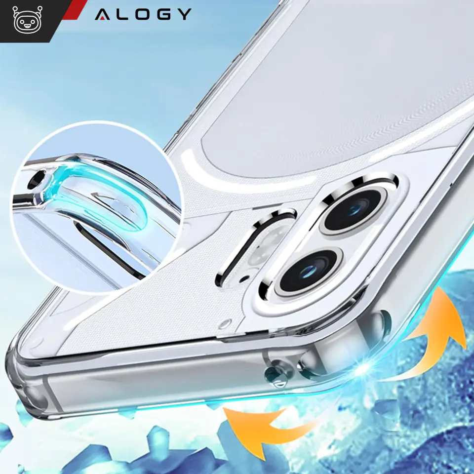 Etui obudowa Hybrid Case do Nothing Phone 2 pokrowiec plecki Przezroczyste Alogy Super Crystal Clear