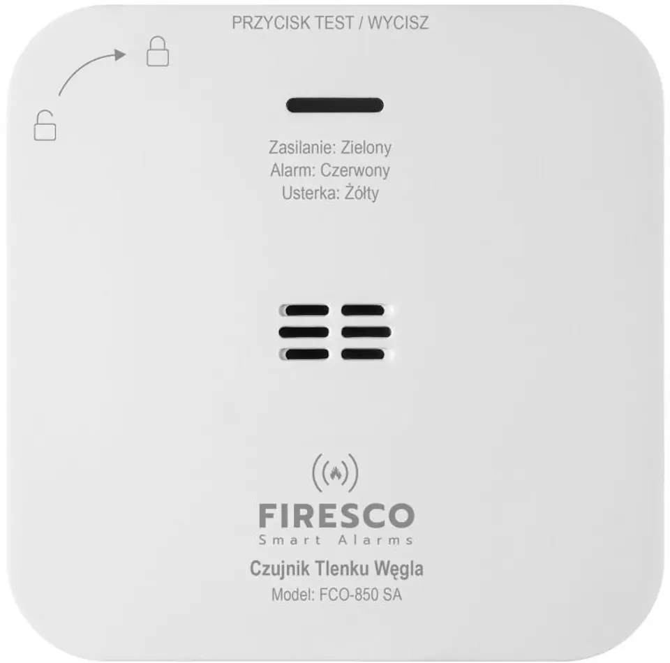 Czujnik czadu z sensorem elektrochemicznym Firesco FCO-850 SA