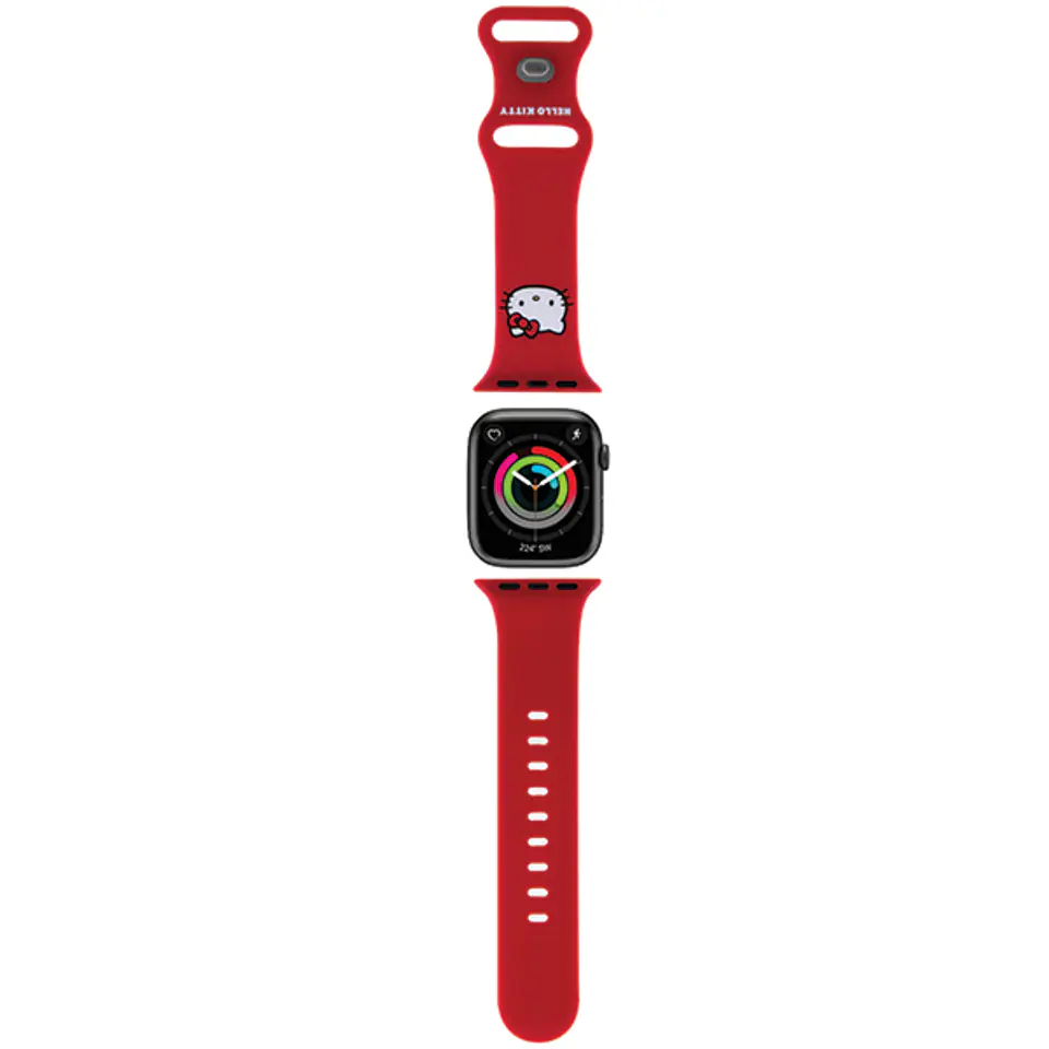 Hello Kitty Pasek HKAWMSCHBLR Apple Watch 38/40/41mm czerwony/red strap Silicone Kitty Head