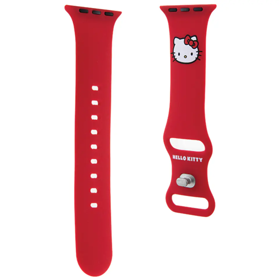 Hello Kitty Pasek HKAWMSCHBLR Apple Watch 38/40/41mm czerwony/red strap Silicone Kitty Head