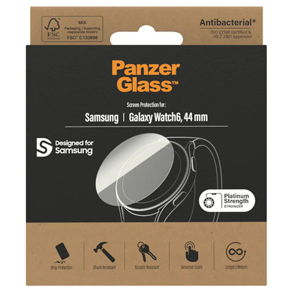 Folia ochronna PanzerGlass Galaxy Watch6 44mm Screen Protection Antibacterial 3682