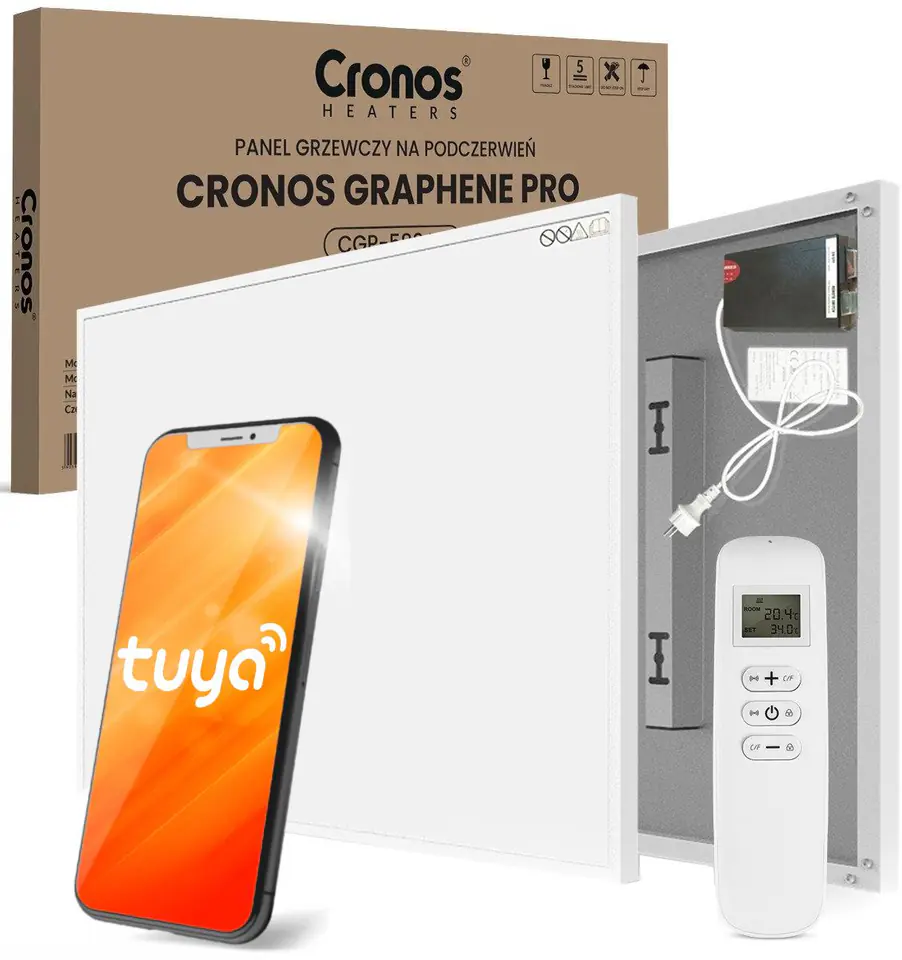 Panel grzewczy IR CRONOS Graphene PRO CGP-580TWP White