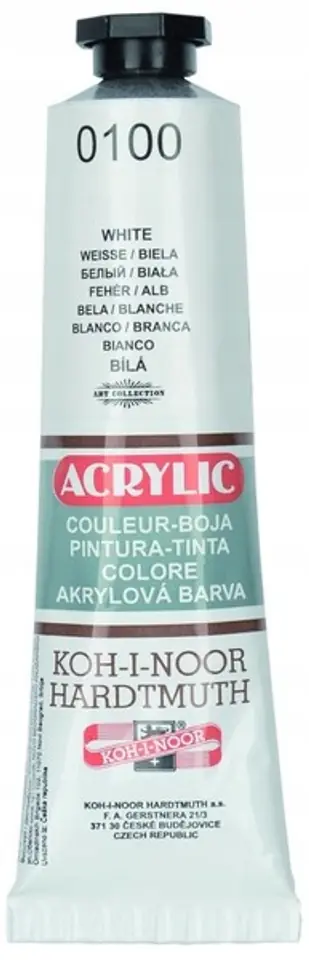 Farba akrylowa biała 40ml. 162711 KOH-I-NOOR