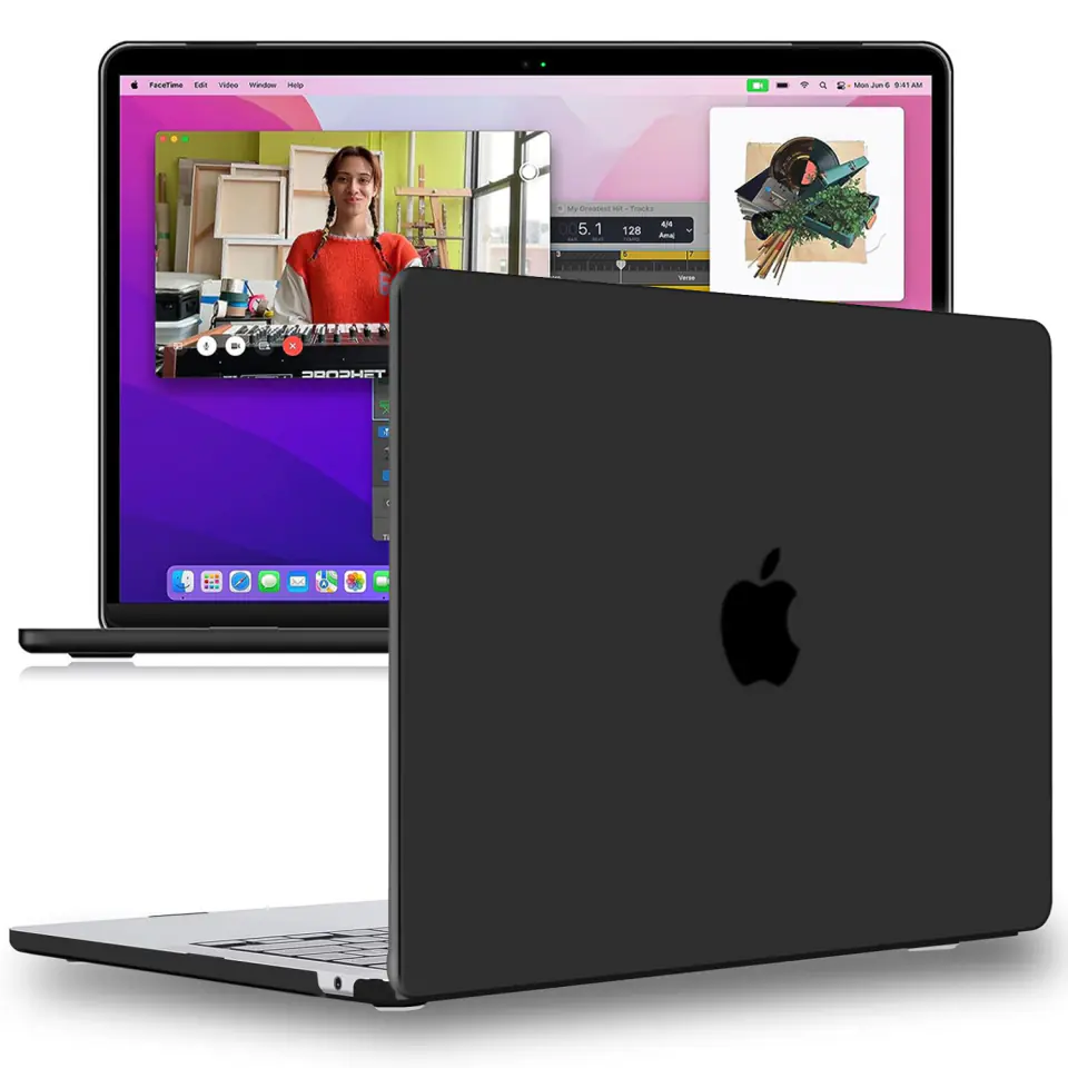 Etui do Macbook Air 15 M2 2023 / M3 2024 (A2941,A3114)  Case obudowa pokrowiec matowe Alogy Hard Cover Czarne