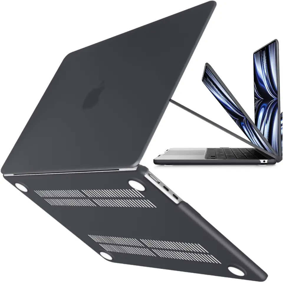 Etui do Macbook Air 15 M2 2023 / M3 2024 (A2941,A3114)  Case obudowa pokrowiec matowe Alogy Hard Cover Czarne