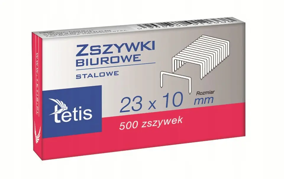 Zszywki biurowe hd 23/10 500szt. GZ102-A TETIS