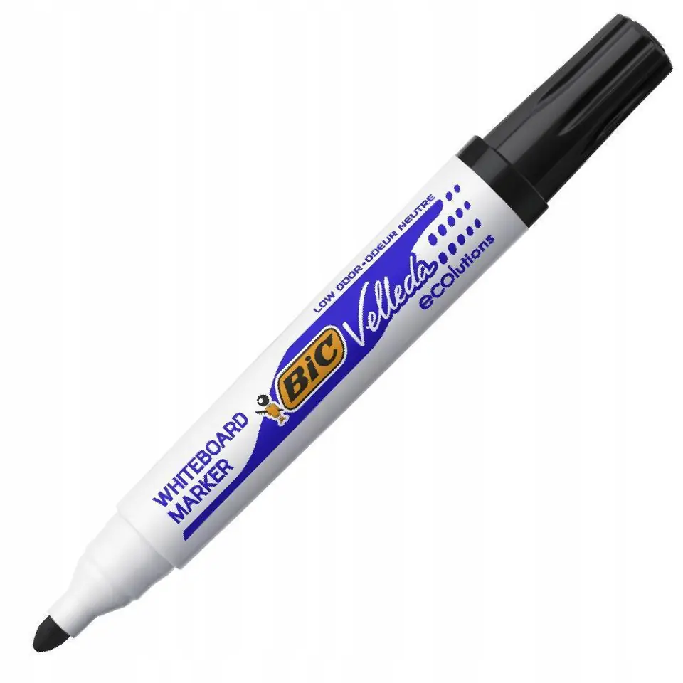 Marker VELLEDA 1701 suchościeralny czarny BIC ECO okrągła końcówka 904937