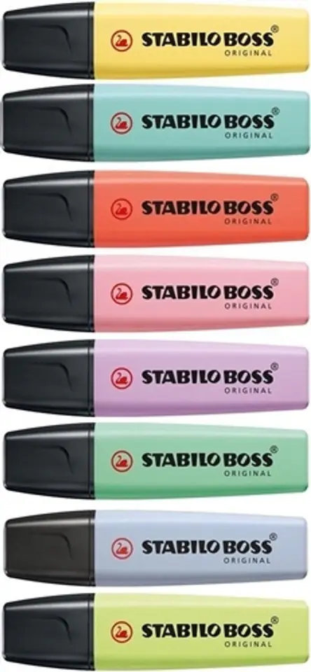 Zakreślacz BOSS 70/8-3 Pastel etui 8 szt. STABILO