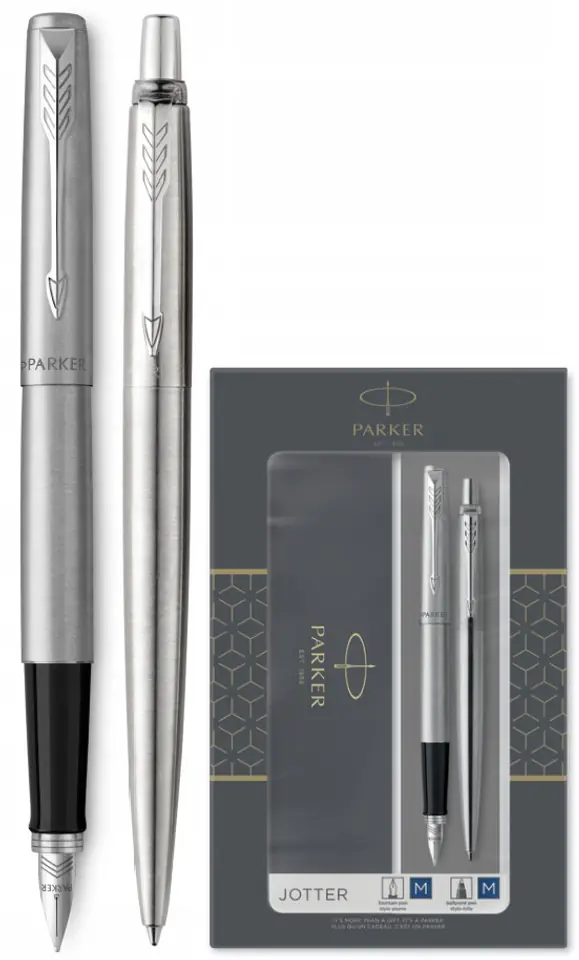 Komplet pióro wieczne + długopis JOTTER STAINLESS STEEL CT PARKER PARKER 2093258