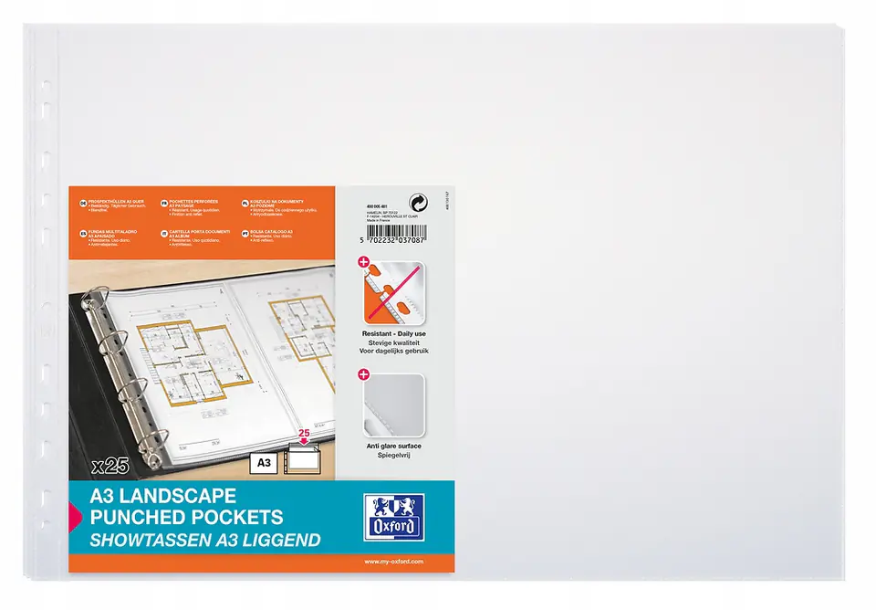 Koszulki groszkowe ELBA A3 120mic poziome (25szt) 400005481