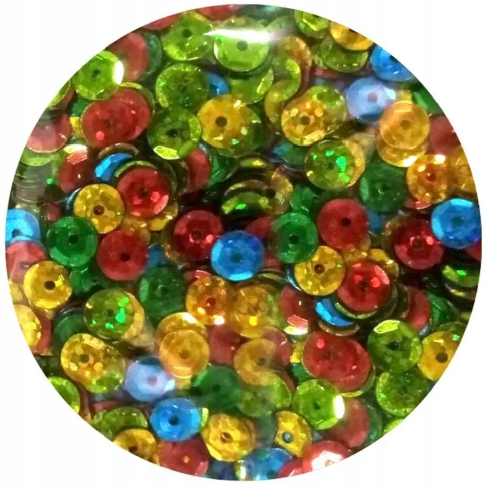 Cekiny hologramowe 6mm mix kolorów MH6 BREWIS