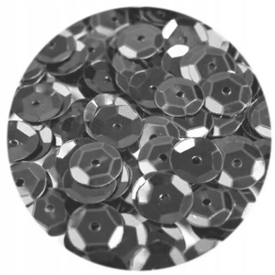 Cekiny hologramowe 6mm szare 10g. H130 BREWIS