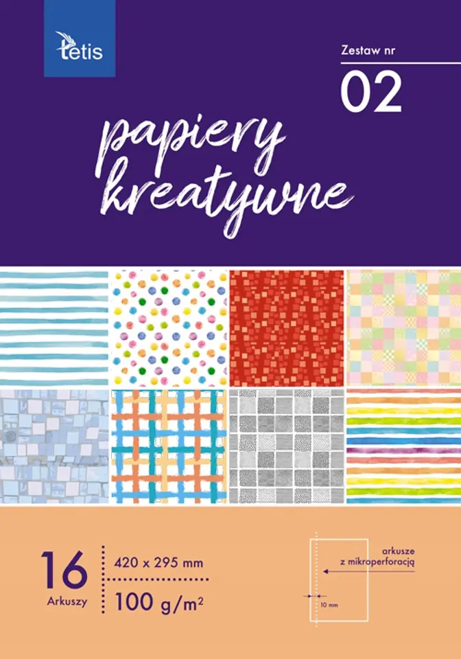 Zeszyt papierów kreatywnych A3 16k 100g KB031-02 TETIS