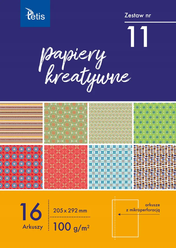 Zeszyt papierów kreatywnych A4 16k 100g KB030-11 TETIS