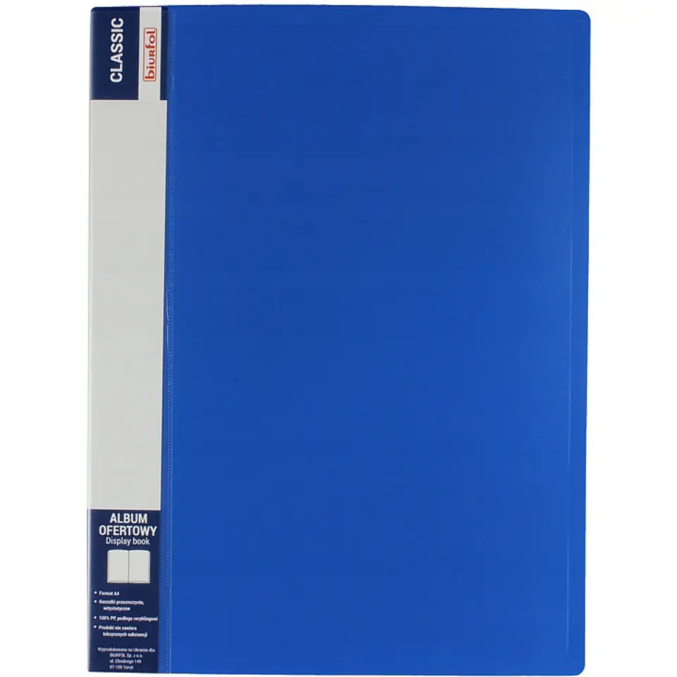 Album ofertowy na dokumenty 60 kieszeni CLASSIC niebieski AOF-06-03 BIURFOL