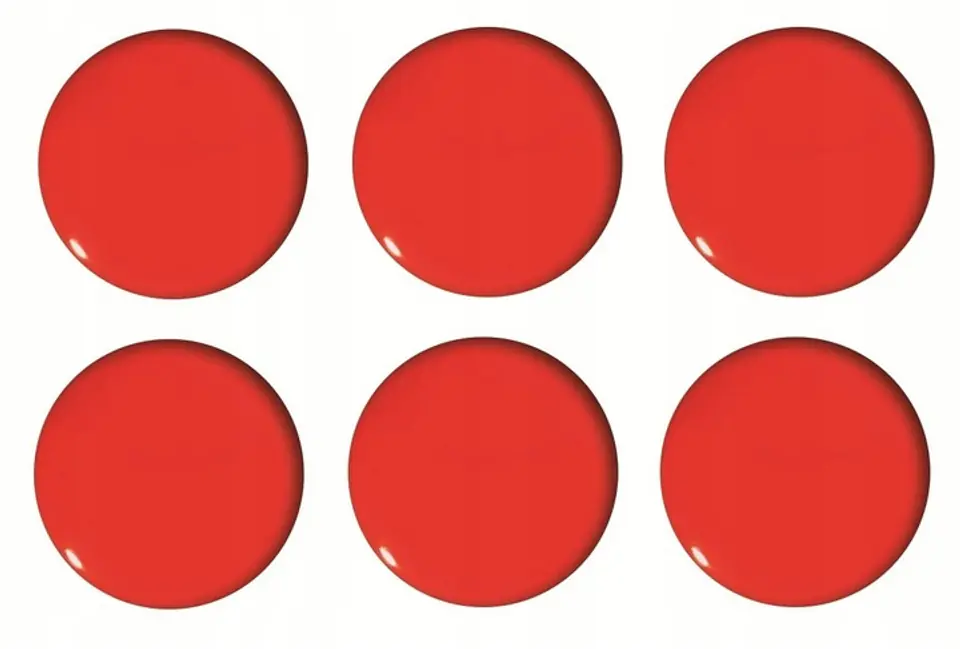 Magnesy do tablic czerwone wypukłe 30mm (6szt.) GM301-PC6 TETIS