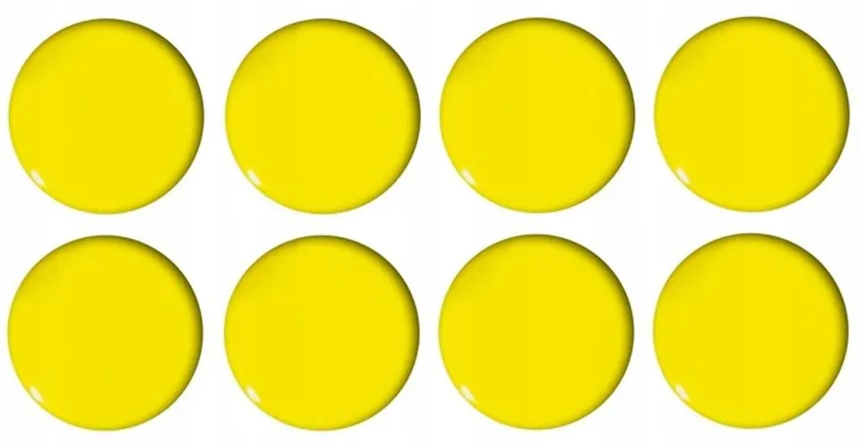 Magnesy do tablic żółte wypukłe 20mm (8szt.) GM300-PY8 TETIS