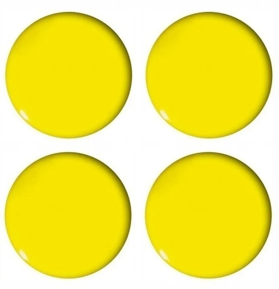 Magnesy do tablic żółte wypukłe 40mm (4szt.) GM303-PY4 TETIS