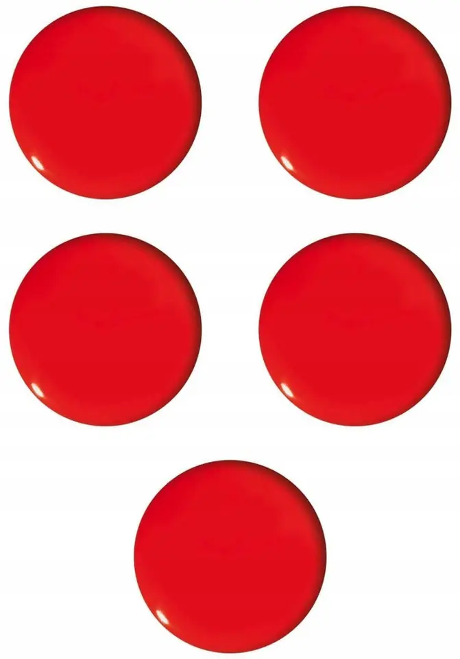 Magnesy do tablic czerwone 30mm (5szt.) GM401-C5 TETIS