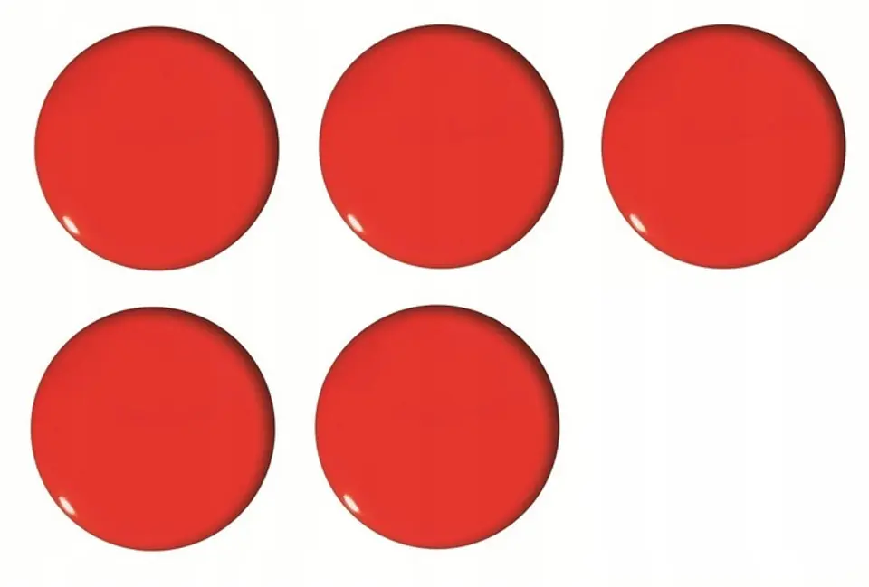 Magnesy do tablic czerwone wypukłe 35mm (5szt.) GM302-PC5 TETIS
