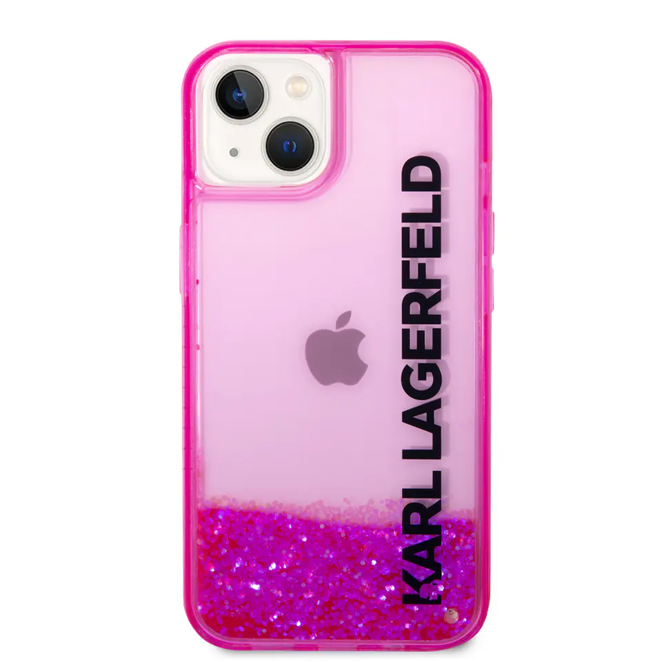 Karl Lagerfeld KLHCP14SLCKVF iPhone 14 / 15 / 13 6,1" różowy/pink hardcase Liquid Glitter Elong