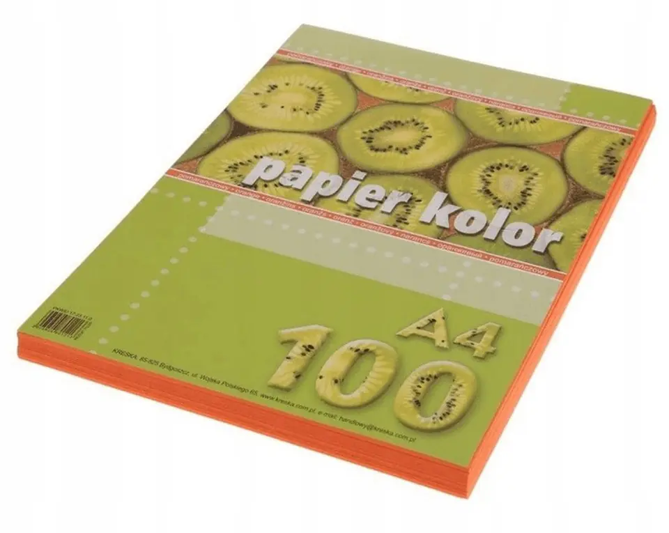 Papier ksero A4 KRESKA pomarańczowy 100ark