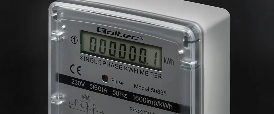 Qoltec Jednofazowy elektroniczny licznik | miernik zużycia energii | 230V | LCD