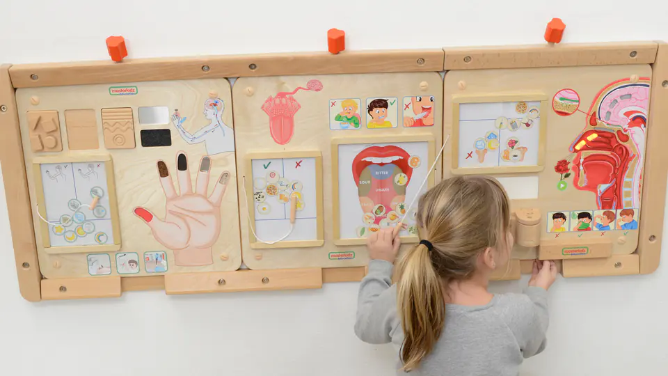 MASTERKIDZ Tablica Edukacyjna Zmysł Dotyku Montessori