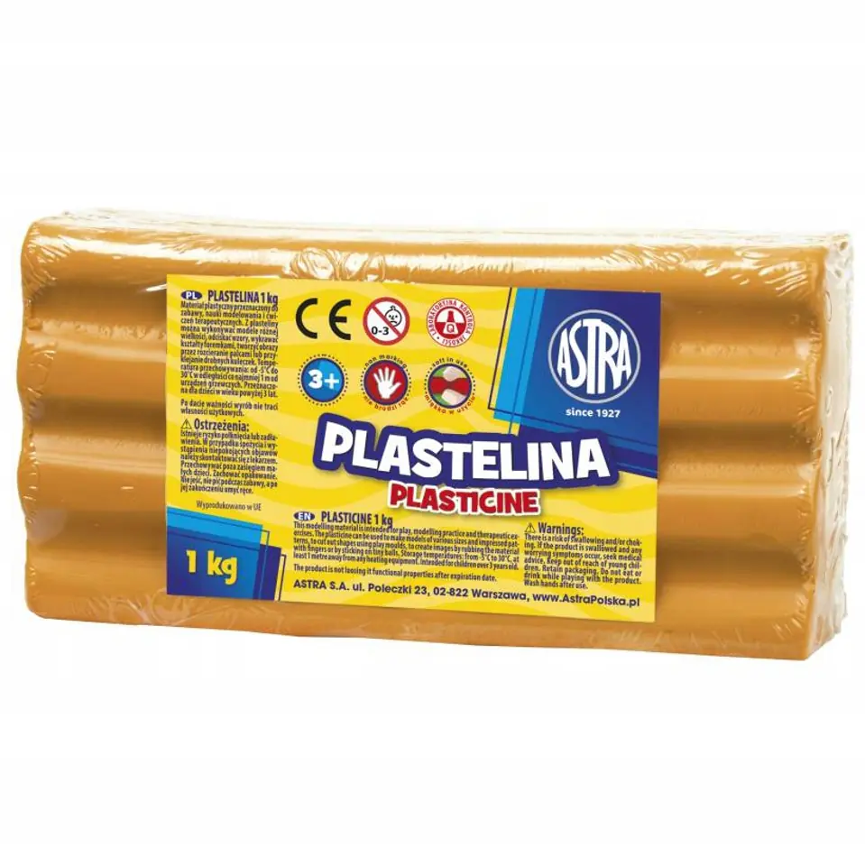 Plastelina szkolna dla dzieci 1kg pomarańczowa 303111005 ASTRA