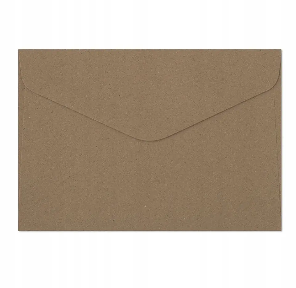 Koperta ozdobna 114x162mm KRAFT c.brązowy C6 120g (8szt.) 280222 Galeria Papieru