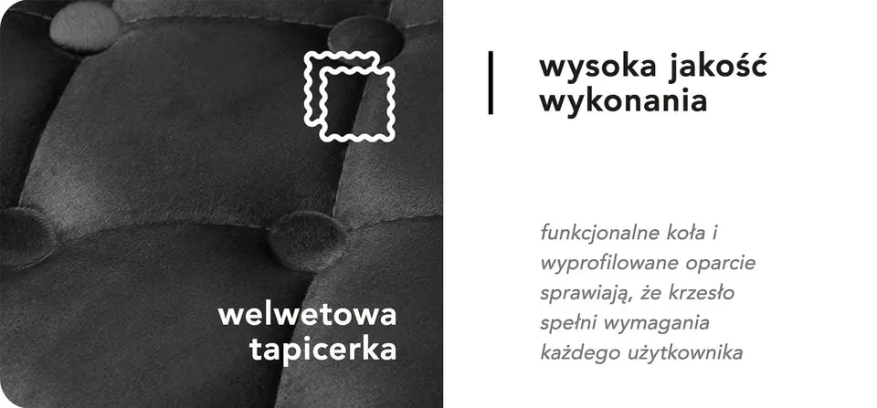 4Rico Krzesło obrotowe QS-OF213G aksamit szare