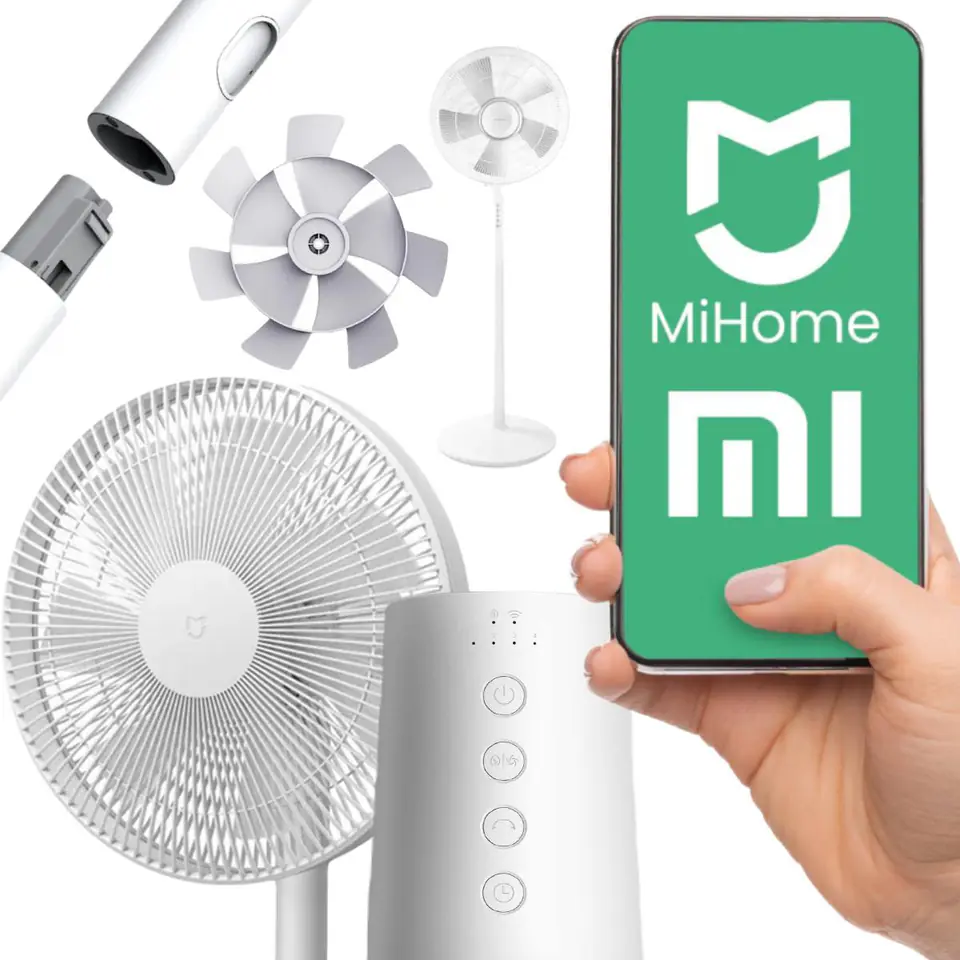 Xiaomi Mi Smart Standing Fan 2 Stand Fan, 15 W, Oscillation, White