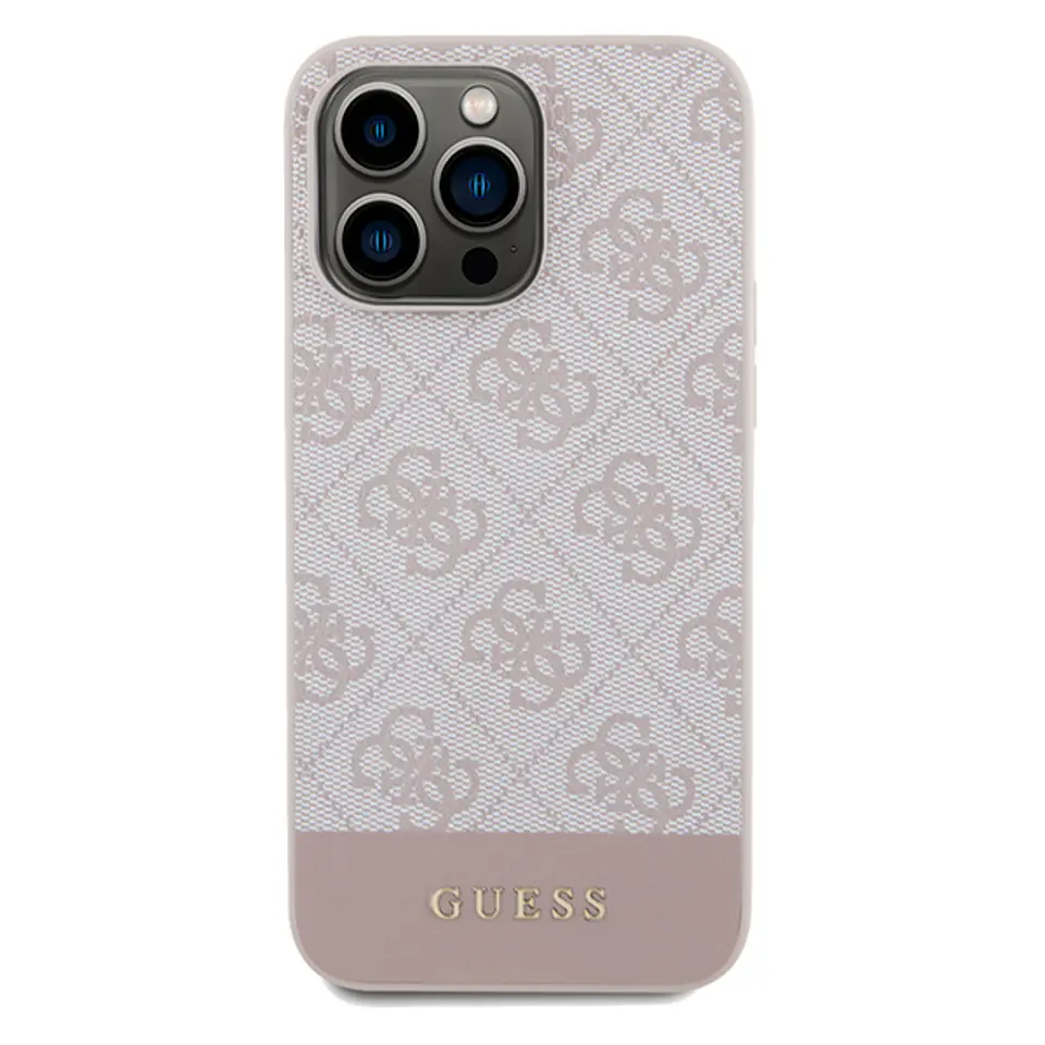 Guess GUHCP15SG4GLPI iPhone 15 / 14 / 13 6.1" różowy/pink hardcase 4G Stripe Collection