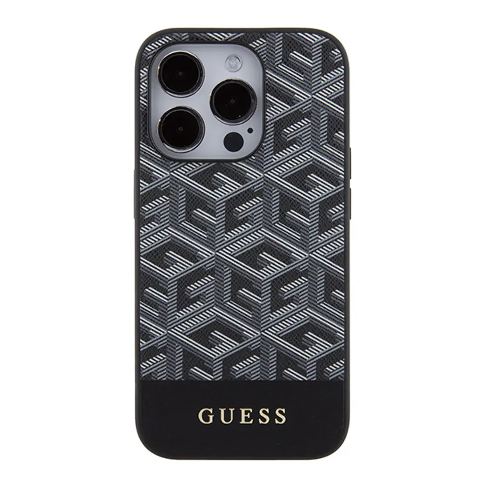 Guess GUHMP15XHGCFSEK iPhone 15 Pro Max 6.7" czarny/black hardcase GCube Stripes MagSafe