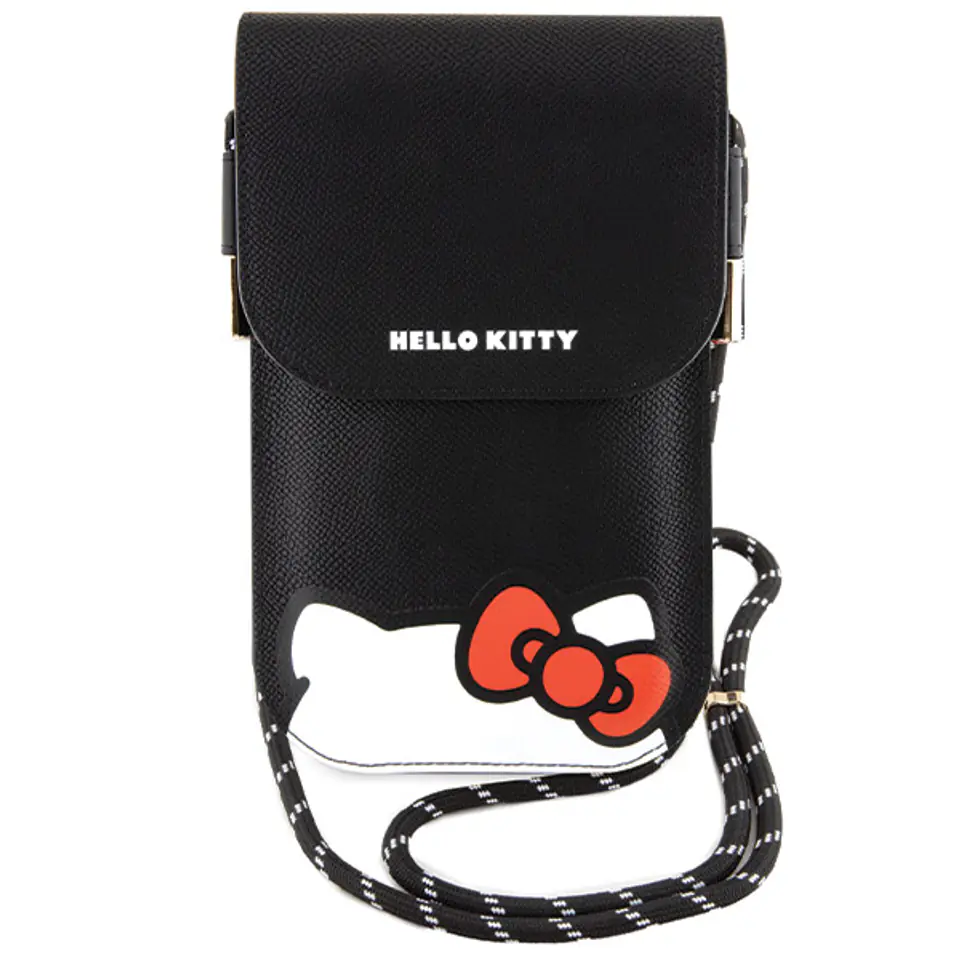 Hello Kitty Torebka HKOWBPSCKEK czarny/black Leather Hiding Kitty Cord