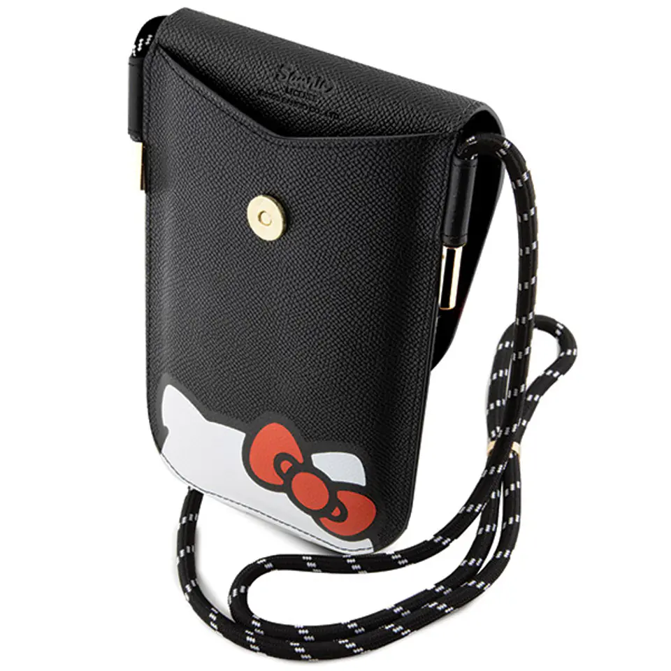 Hello Kitty Torebka HKOWBPSCKEK czarny/black Leather Hiding Kitty Cord