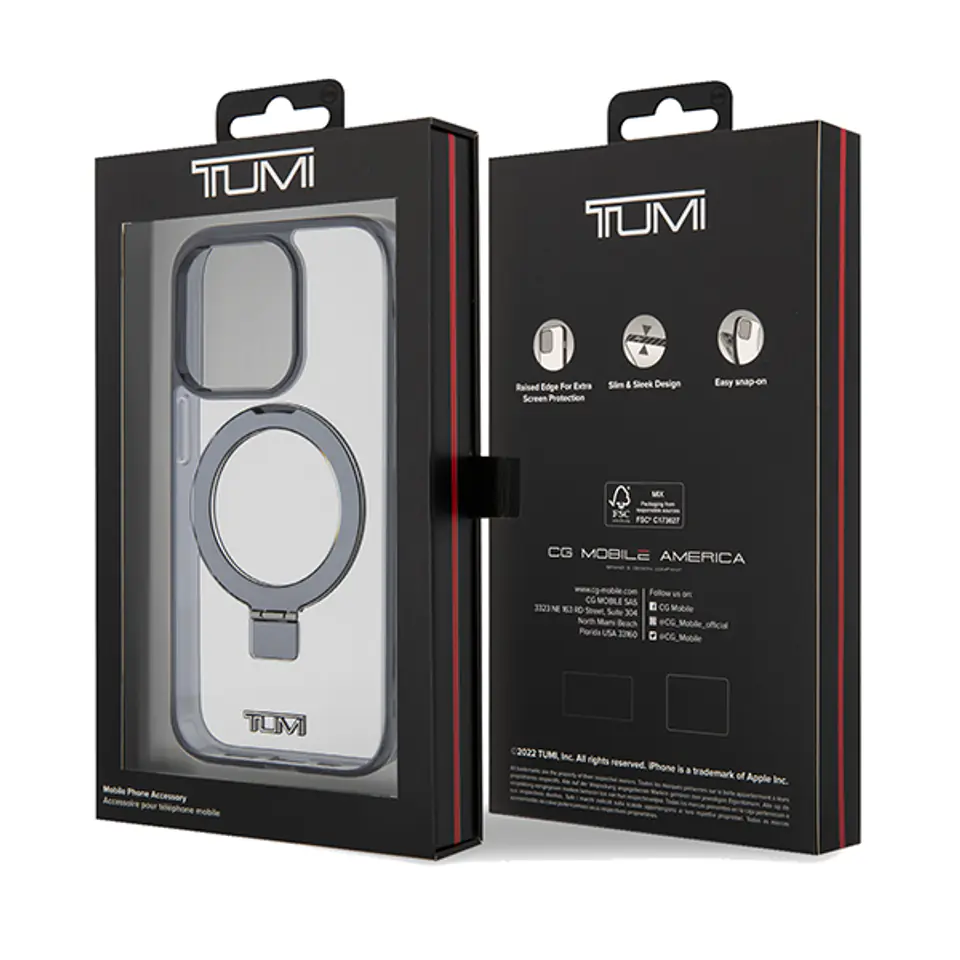 Tumi TUHMP15XSSFC iPhone 15 Pro Max 6.7" biały/white hardcase Transparent Ring Stand Magsafe