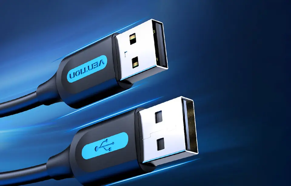 Kabel przedłużający USB 2.0 męski do żeński Vention CBIBI 3m (czarny)