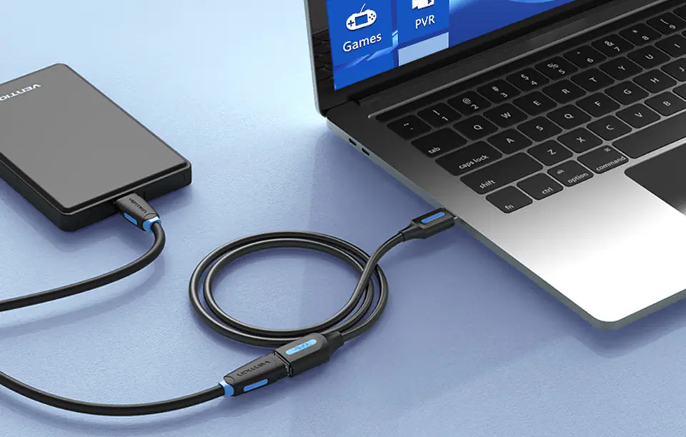 Kabel przedłużający USB 3.0 męski do żeński Vention CBHBF 1m (czarny)