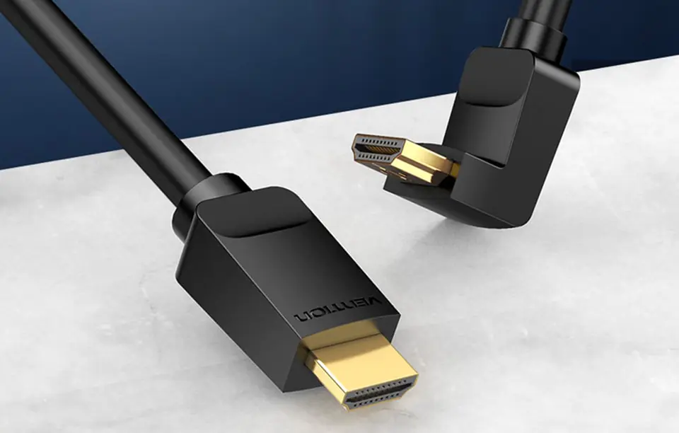 Kabel HDMI 2.0 Vention AAQBG 1,5m, kątowy 270°, 4K 60Hz (czarny)