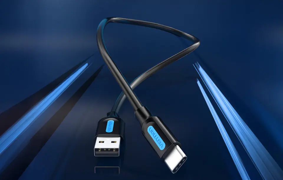 Kabel USB 2.0 A do USB-C Vention COKBH 3A 2m Czarny