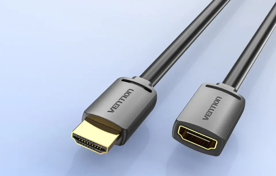 Kabel HDMI 2.0 męski do HDMI 2.0 żeński Vention AHCBG 1,5m, 4K 60Hz,  (czarny)