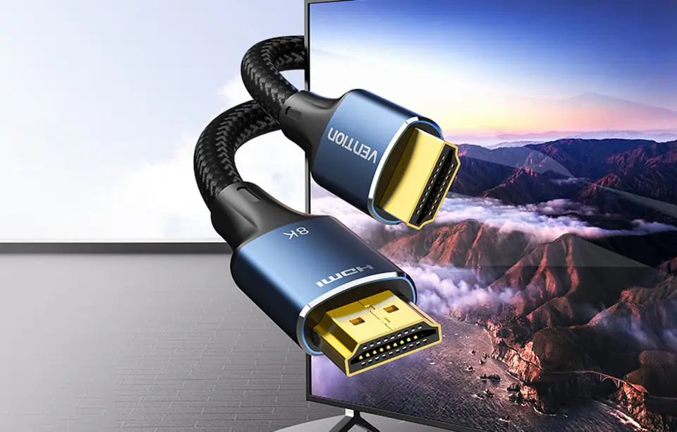 Kabel HDMI 2.1 Vention ALGLF, 1m, 8K 60Hz/ 4K 120Hz (Niebieski)